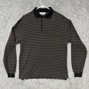 Vintage Y2K Knightsbridge Polo Shirt Small Birdseye Jacquard Knit Pocket Dadcore